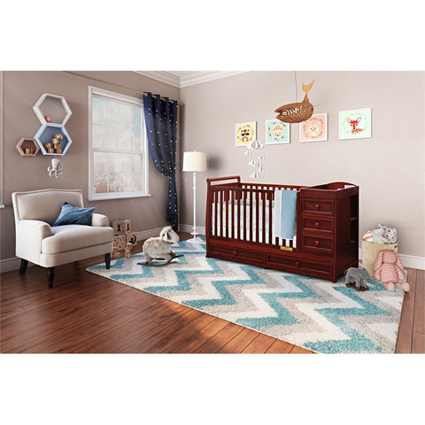 Image of Athena Daphne 2 in 1 Convertible Crib in Gray