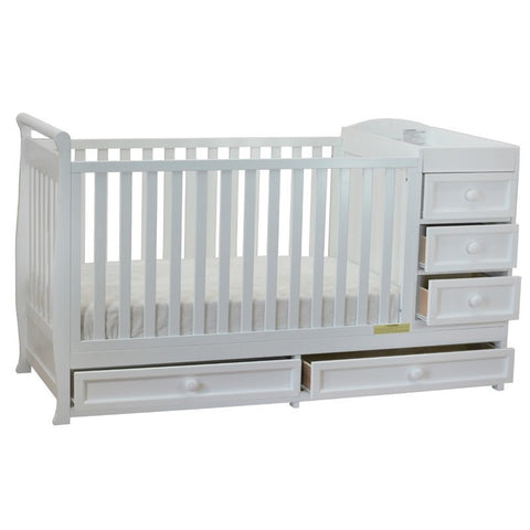 Image of Athena Daphne 2 in 1 Convertible Crib in Gray