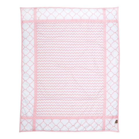 Image of Pink Sky 3 Piece Crib Bedding Set