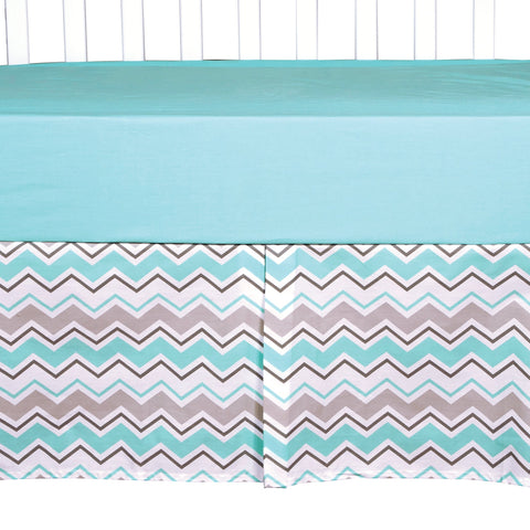 Image of Seashore Waves 3 Piece Crib Bedding Set