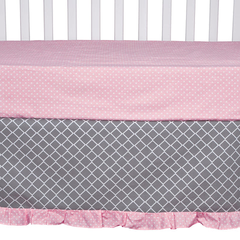 Image of Cotton Candy Chevron 3 Piece Crib Bedding Set