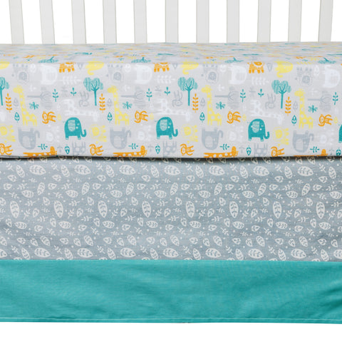 Image of Lullaby Jungle 6 Piece Crib Bedding Set