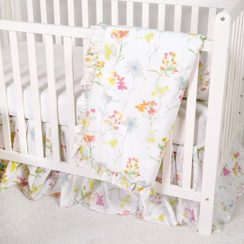 Image of Wildflowers 3 Piece Crib Bedding Set