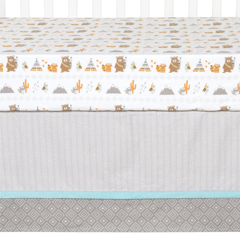 Image of Lodge Buddies 3 Piece Crib Bedding Set