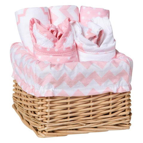 Image of Pink Sky 7 Piece Feeding Basket Gift Set