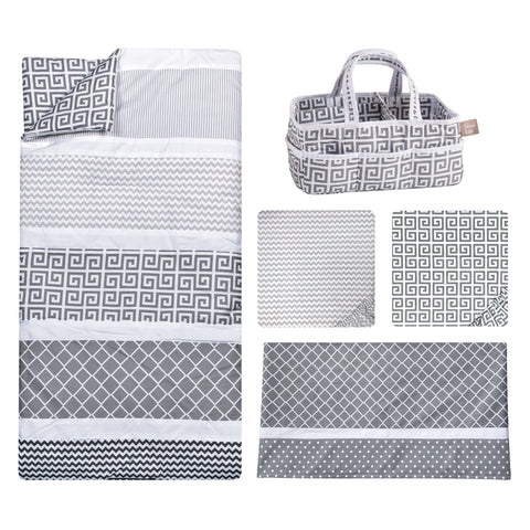 Image of Ombre Gray 5 Piece Crib Bedding Set