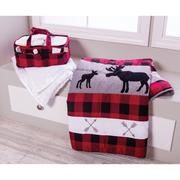 Image of Lumberjack Moose 3 Piece Crib Bedding Set