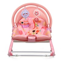 Image of Costway Comfortable Baby Rocking Chair with Removable Toy Bar