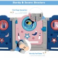 Costway Foldable Kids Safety Play Center with Lockable Gate