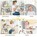 Costway Folding Baby High Dining Chair with 6-Level Height Adjustment