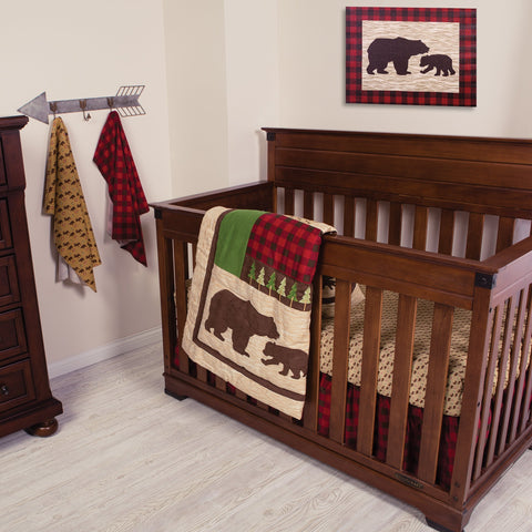 Image of Northwoods 6 Piece Crib Bedding Set