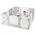 Image of Costway 14-Panel Foldable Baby Activity Centre Playpen