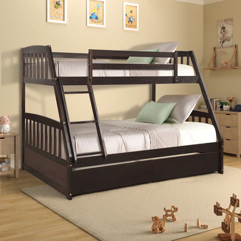 Image of Topmax Twin Over Full Bunk Bed with Storage