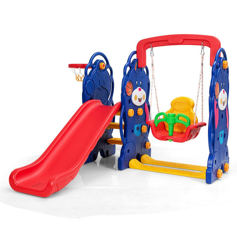 Image of Costway 3 in 1 Toddler Climber and Swing Playset