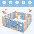 Costway Foldable Baby Playpen Kids Activity Center with Lockable Door