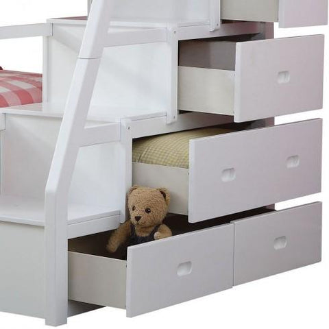 Image of ACME Jason Twin/Full Bunk Bed with Storage Ladder/Trundle