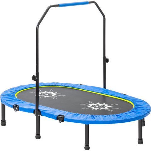 Image of MRS Parent-Child Twin Trampoline with Adjustable Handrail and Safety Cover