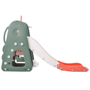 6 in 1 Toddler Slide Adjustable Swing Set with Basketball Hoop & Golf