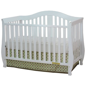 AFG Desiree 4-in-1 Convertible Crib with Mattress Set in White