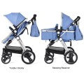 Image of Costway Folding Aluminum Baby Stroller Baby Jogger with Diaper Bag