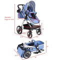Costway Folding Aluminum Baby Stroller Baby Jogger with Diaper Bag