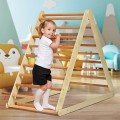 Image of Costway Foldable Wooden Climbing Triangle Indoor with Ladder for Toddler Baby