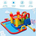 Costway Inflatable Water Slide Jumper Bounce House with Ocean Ball