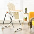 Image of Costway Folding Baby High Dining Chair with 6-Level Height Adjustment