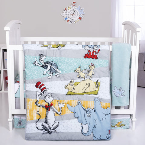 Image of Trend Lab Dr. Seuss Book Club 4 Piece Crib Bedding Set