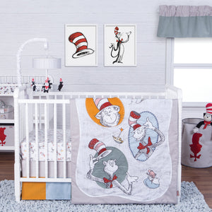 Trend Lab Dr. Seuss Classic Cat in the Hat 3 Piece Crib Bedding Set