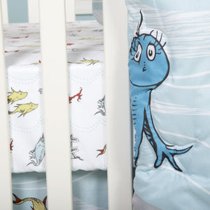 Trend Lab Dr. Seuss One Fish Two Fish 4 Piece Crib Bedding Set