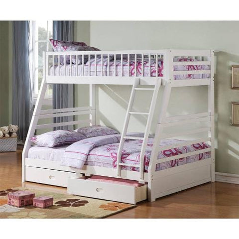 Image of ACME Jason Bunk Bed (Twin/Full) in White