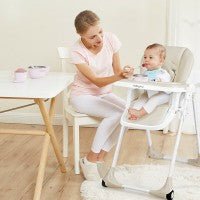 Image of Costway 3-in-1 Convertible Wooden Baby High Chair