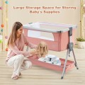 Costway Baby Bed Side Crib Portable Adjustable Infant Travel Sleeper Bassinet