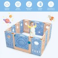 Image of Costway Foldable Baby Playpen Kids Activity Center with Lockable Door