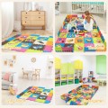 Image of Costway 125 Pieces Baby Foam Interlocking Play Mat with Fence Instruments Styles