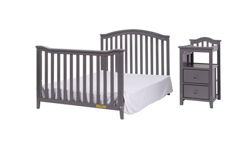 Image of AFG Baby Furniture Athena Kali 4-in-1 Crib and Changer in Gray
