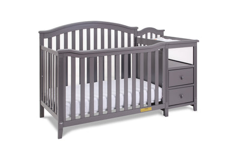 Image of AFG Baby Furniture Athena Kali 4-in-1 Crib and Changer in Gray