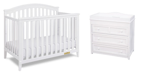 Image of AFG Baby Kali II 4-in-1 Convertible Crib with Leila II 3-Drawer Changer in White