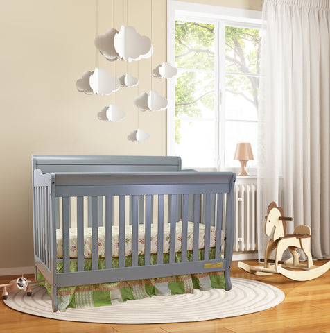 Image of AFG Baby Alice 3-in-1 Baby Crib and Leila I 2 Drawer Changing Table in Gray