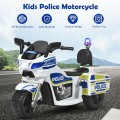 Image of Costway 6V 3-Wheel Kids Police Ride On Car