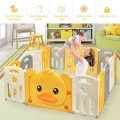 Costway 16-Panel Foldable Baby Playpen with Sound