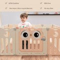 Image of Costway 14-Panel Baby Playpen Kids Activity Center Foldable Play Yard with Lock Door