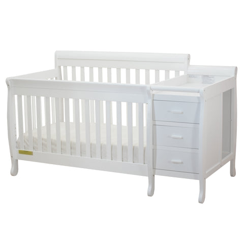 Image of Athena Kimberly 3 in 1 Convertible Crib and Changer in White