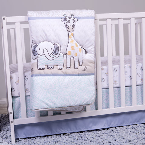 Image of Sammy and Lou Safari Yearbook 4 Piece Crib Bedding Set