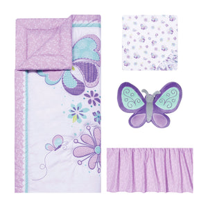 Sammy and Lou Butterfly Meadow 4 Piece Crib Bedding Set