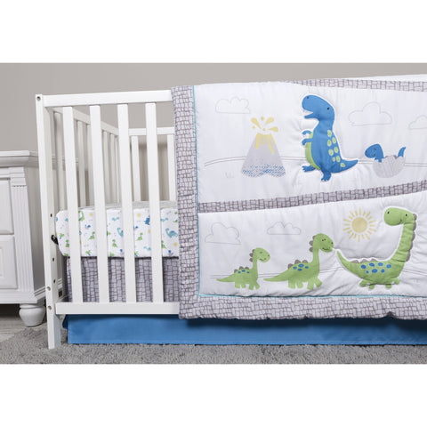 Image of Sammy and Lou Dinosaur Pals 4 Piece Crib Bedding Set
