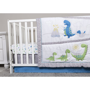 Sammy and Lou Dinosaur Pals 4 Piece Crib Bedding Set