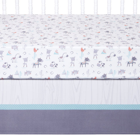 Image of Sammy and Lou Farmstead Friends 4 Piece Crib Bedding Set