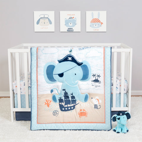Image of Sammy and Lou Ahoy Archie 4 Piece Crib Bedding Set